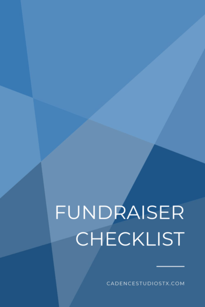 Cadence Studios | Fundraiser Checklist