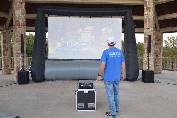 Cadence Studios inflatable screen rentals are perfect for your outdoor movie night